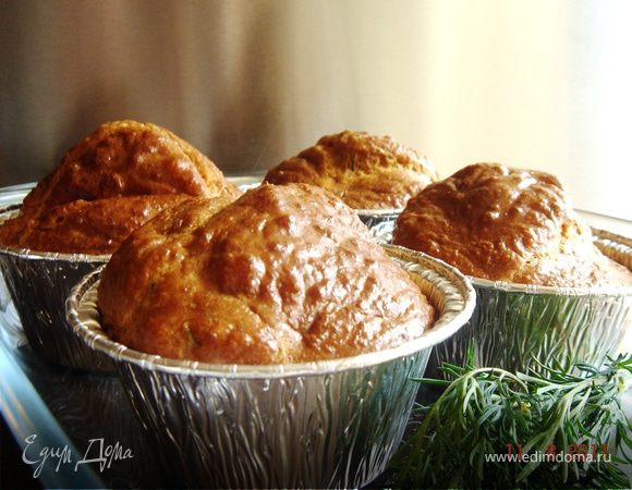 Закусочные маффины с креветками и укропом