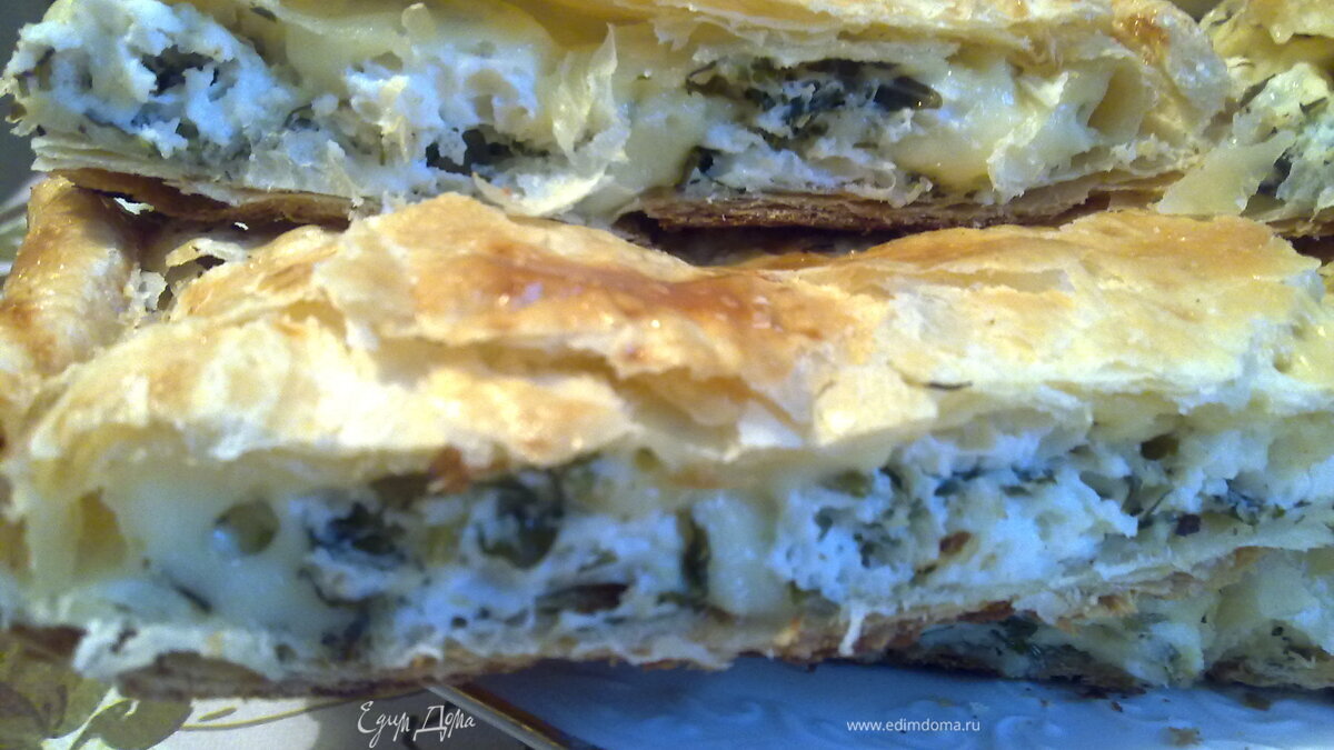 Пирог с молодым сыром.