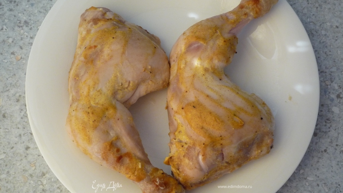 Запеченая курочка в горчичной панировке