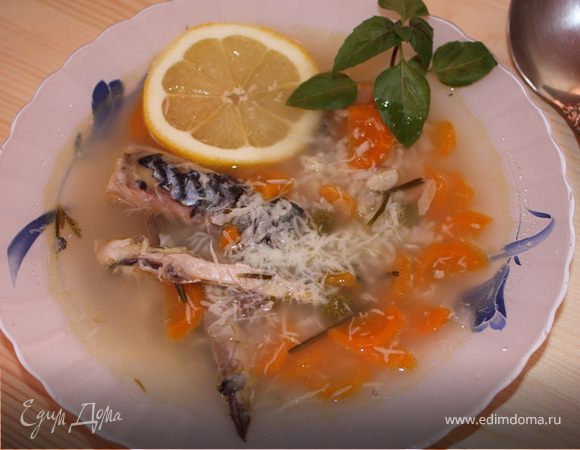 Суп из скумбрии с розмарином и лимоном Суп из скумбрии с розмарином и лимоном