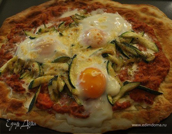 Лаваш с красной фасолью, цукини и помидорами 