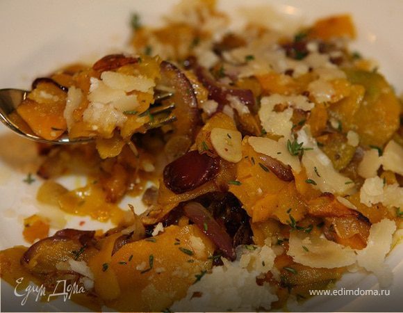 Тыквенные ленточки с пармезаном Тыквенные ленточки с пармезаном