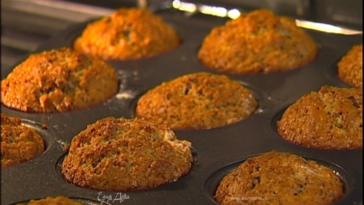 Маффины с шоколадом и грецкими орехами