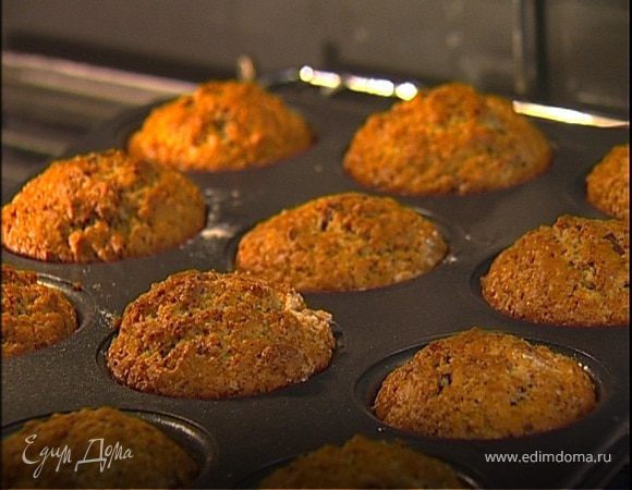 Маффины с шоколадом и грецкими орехами Маффины с шоколадом и грецкими орехами