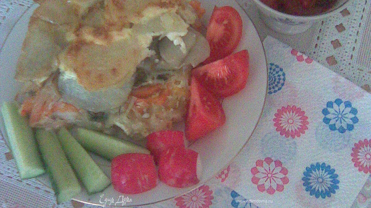 Рыба, запеченная с картошкой