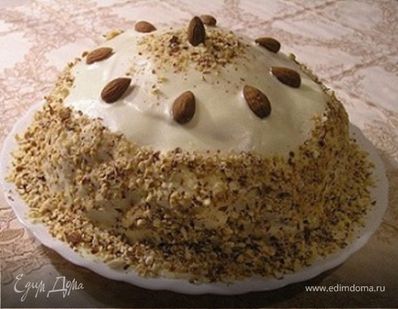 Торт "Крем-брюле" с миндалём