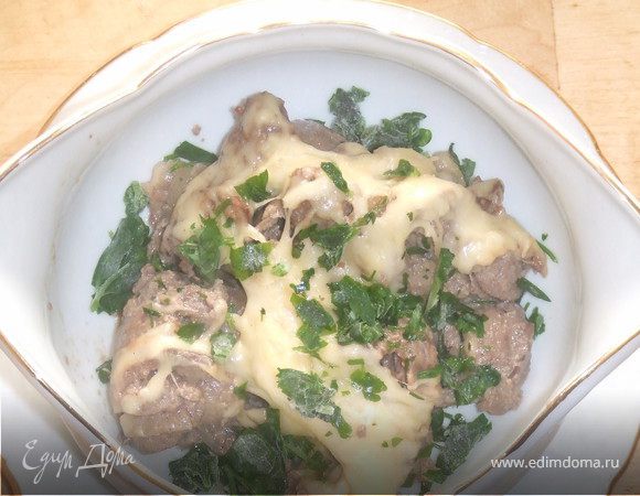 Куриная печень под сыром.....