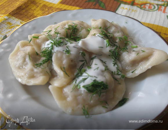 Вареники с квашеной капустой и мясным фаршем Вареники с квашеной капустой и мясным фаршем