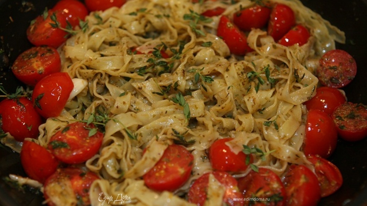 Макароны с тимьяном и орегано