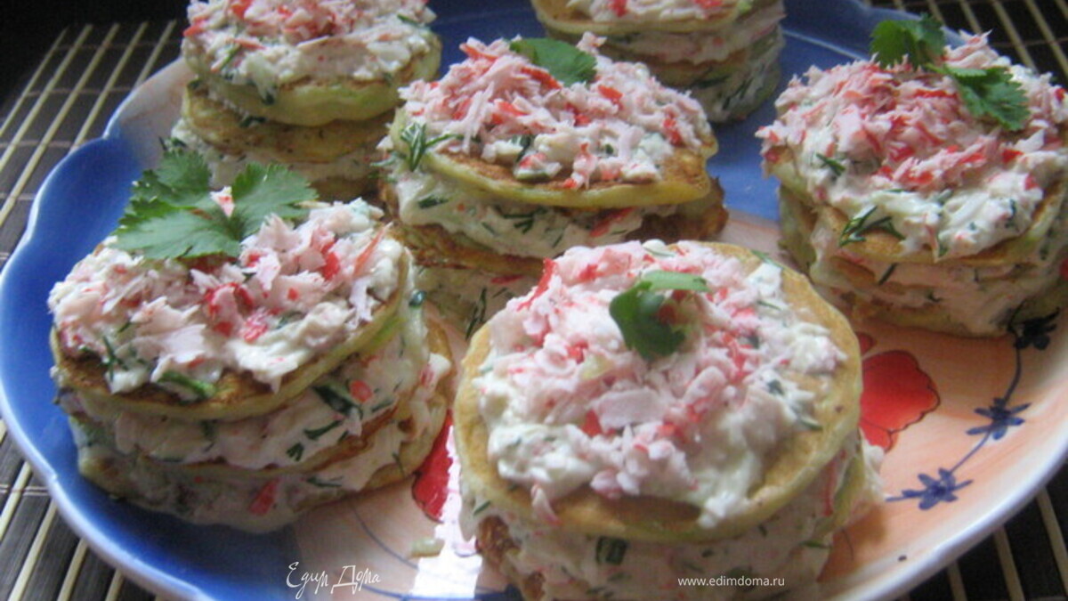 Закусочные "башенки" из кабачков