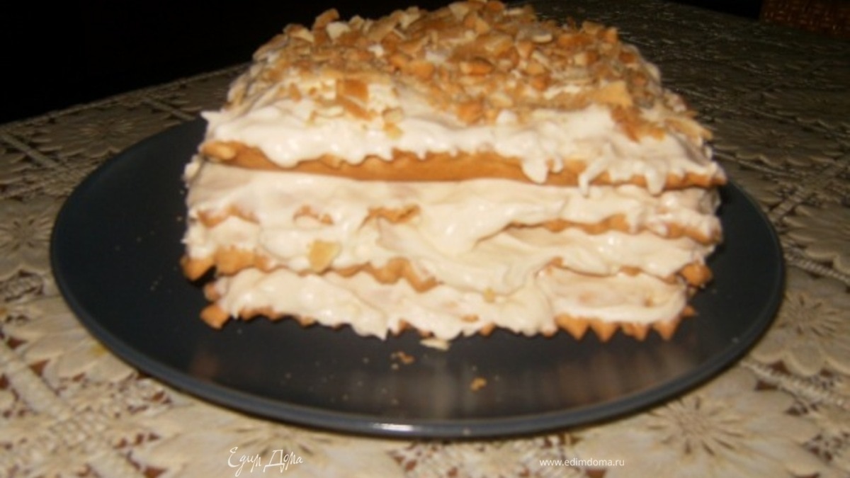 Torta Millefoglie con la crema Chantilly или Слоеный пирог с кремом Шантийи