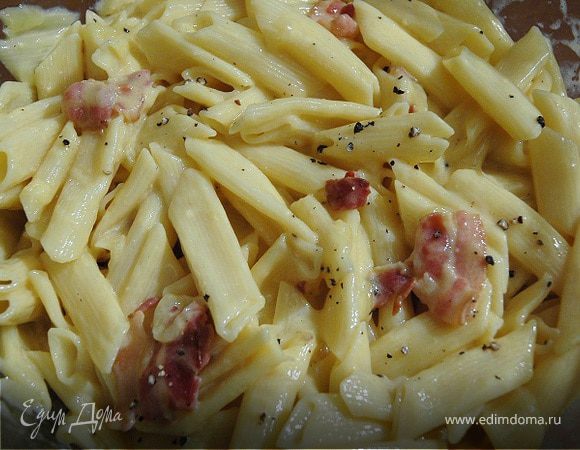 Пенне в соусе карбонара Пенне в соусе карбонара