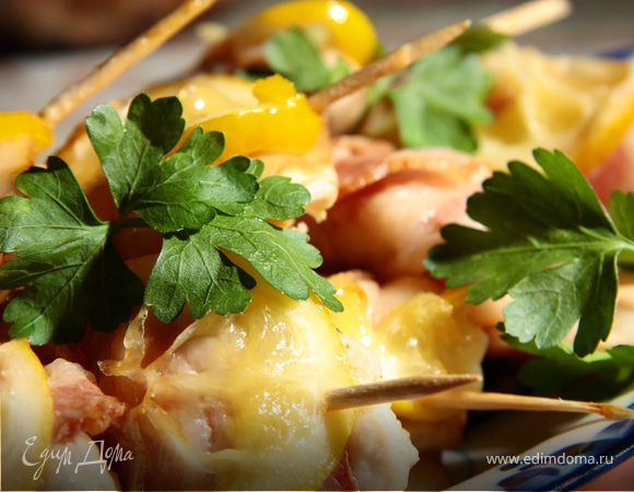 Эскалоп из индейки в беконе с лимоном Эскалоп из индейки в беконе с лимоном