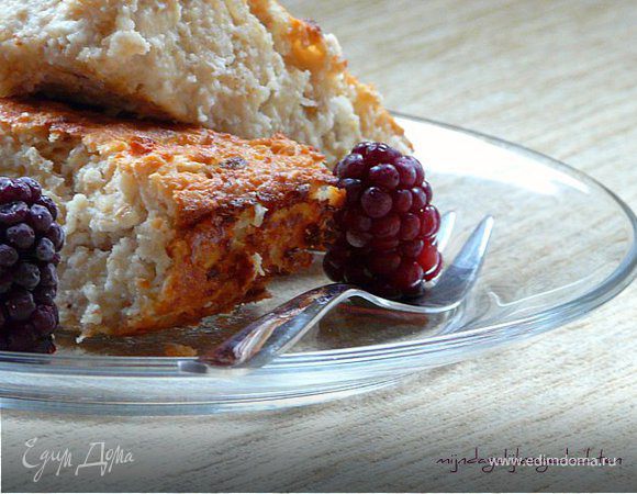 Овсяно-творожная запеканка с бананом