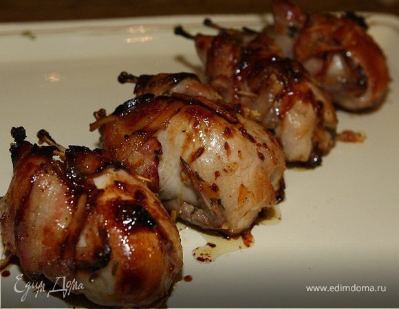 Перепелки с виски и мармеладом