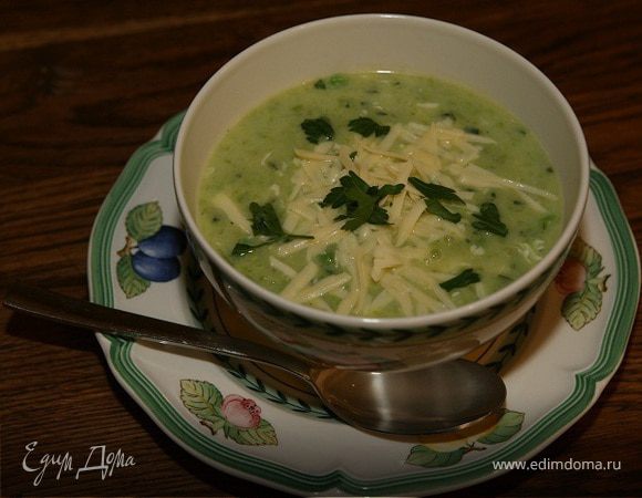 Суп из зеленых овощей с яйцом и лимоном Суп из зеленых овощей с яйцом и лимоном