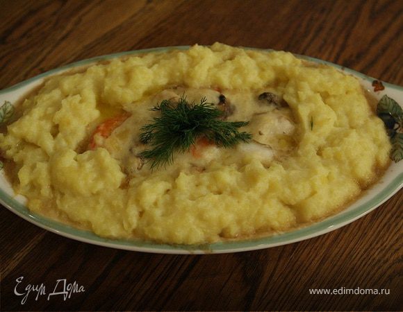 Рыбный пирог с креветками Рыбный пирог с креветками