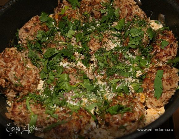 Мясные тефтельки с рисом и зеленью Мясные тефтельки с рисом и зеленью