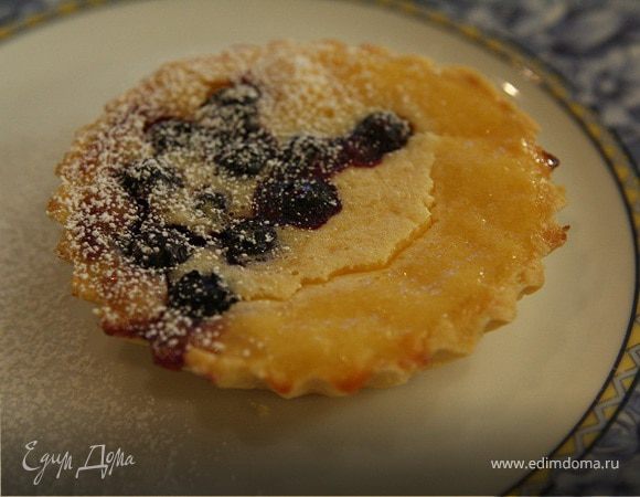 Лимонные тарталетки с голубикой Лимонные тарталетки с голубикой