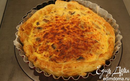 Рецепт Пирог с сыром и грибами