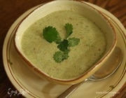 Суп с миндалем и стручковой фасолью