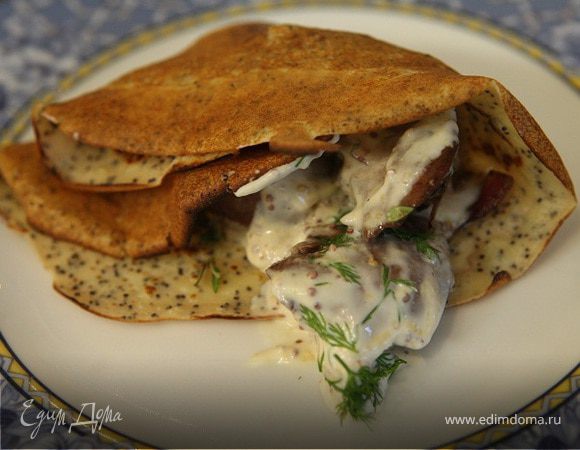 Венгерские маковые блины с куриной печенкой Венгерские маковые блины с куриной печенкой