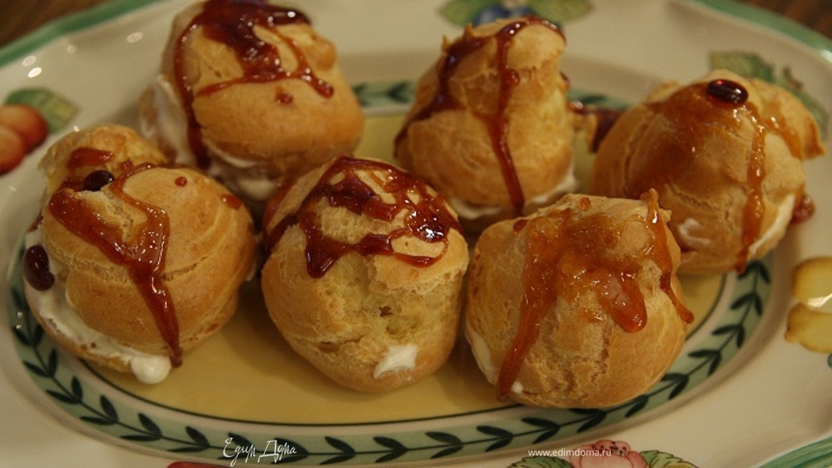 Эклеры со сливочно-творожным кремом	