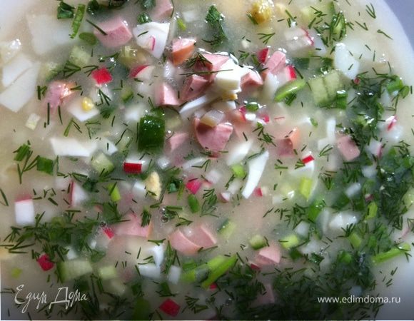 Рецепт окрошки с редисом