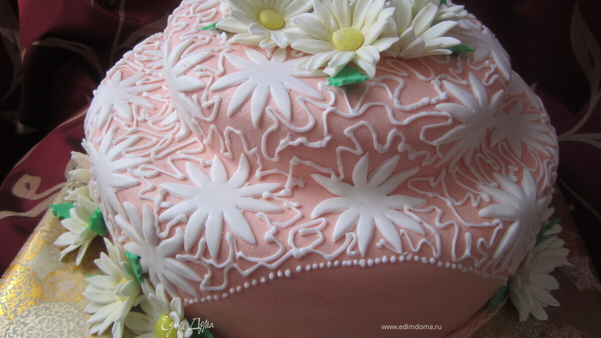 Торт " Ажурные ромашки"