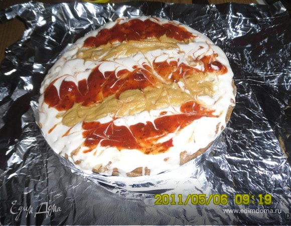 Закусочный тортик "Чесночный хлебушек" Закусочный тортик "Чесночный хлебушек"