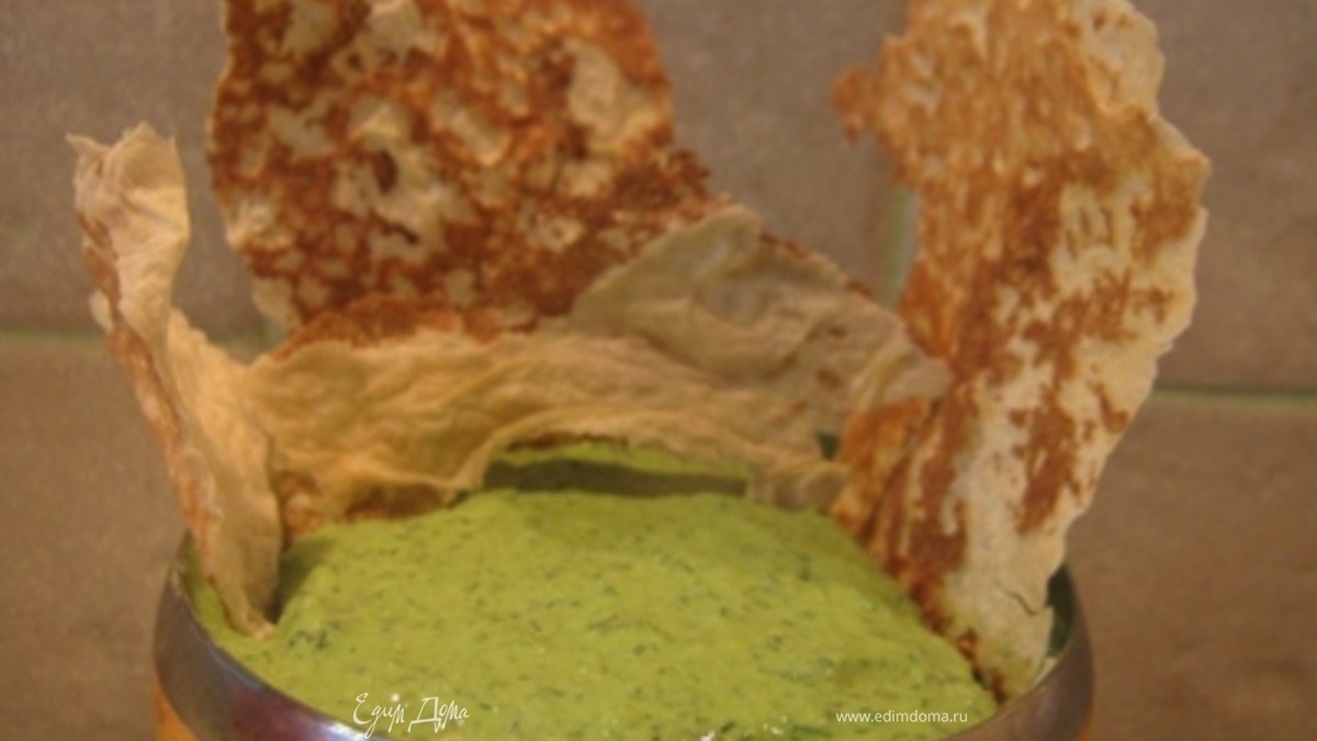 Чипсы из лаваша с творожным кремом