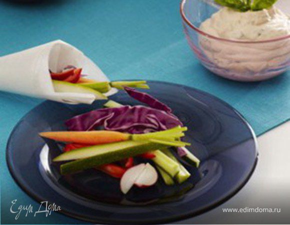 Свежие овощи в бумажных конусах SAGA Свежие овощи в бумажных конусах SAGA