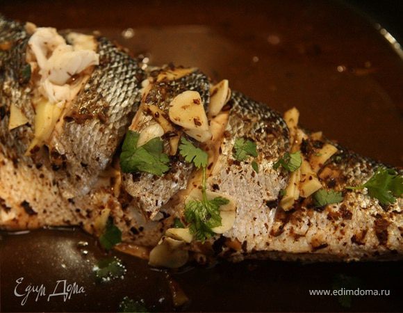 Сибас на пару по-китайски    