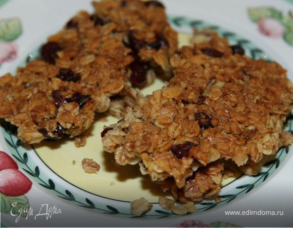 Батончики из геркулеса с клюквой Батончики из геркулеса с клюквой