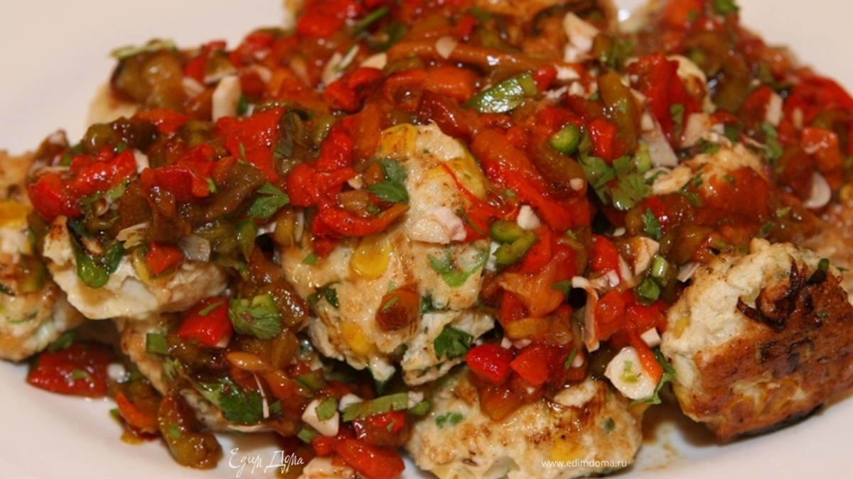 Котлетки из индейки со сладкой кукурузой