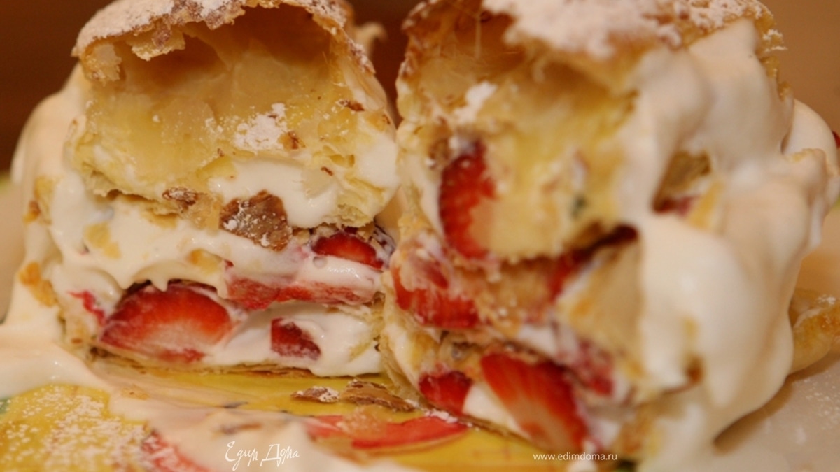 Пирожное «Клубничный наполеон»