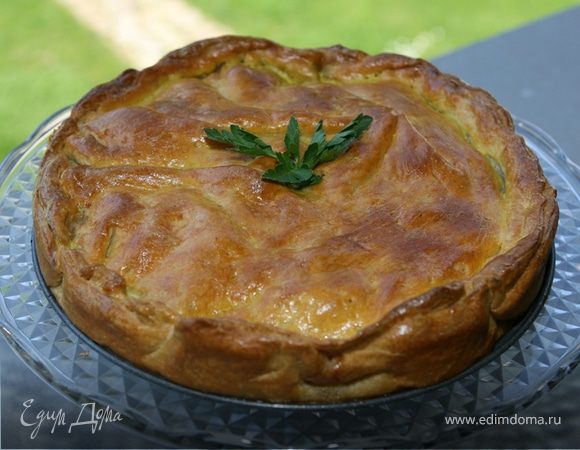 Слоеный пирог с курицей