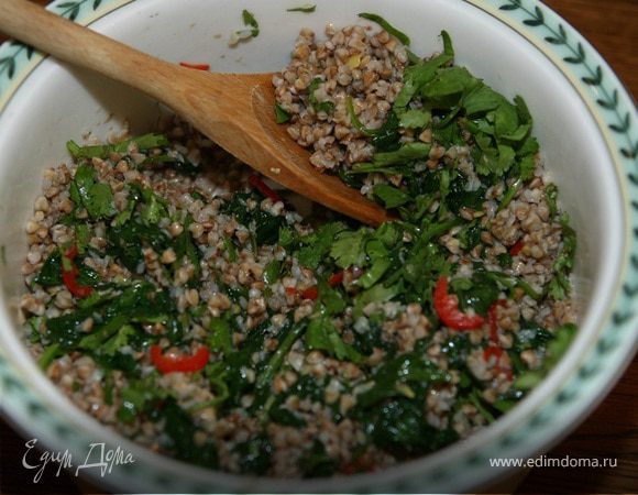 Гречка с чили и шпинатом Гречка с чили и шпинатом