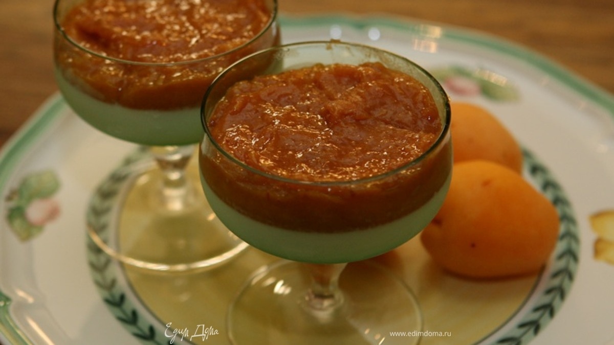 Панна котта с абрикосовым муссом