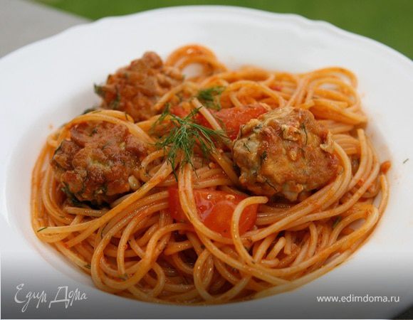 Спагетти с шариками из тунца Спагетти с шариками из тунца