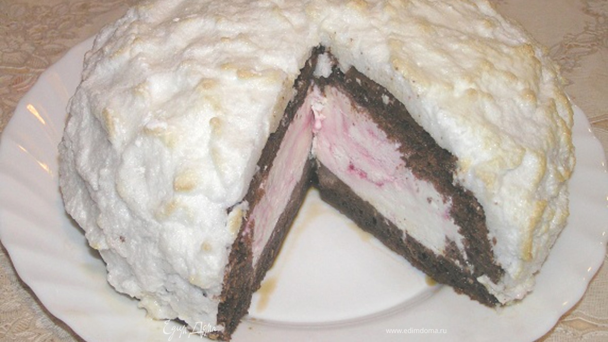 Вишневый торт-мороженое с шоколадным бисквитом (Tescoma)