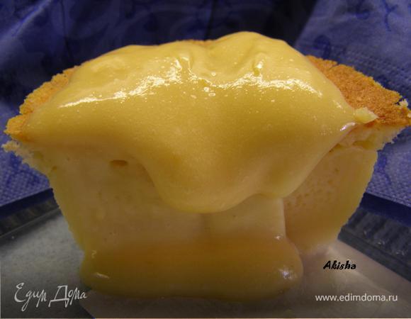 Лаймовый пудинг с лимонным кёрдом Лаймовый пудинг с лимонным кёрдом