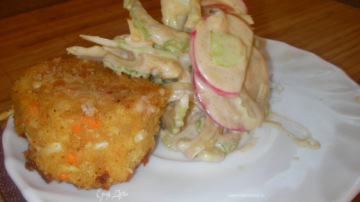 Котлеты из сельдерея и сыра