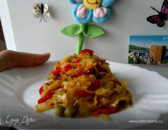 Капуста тушеная постная