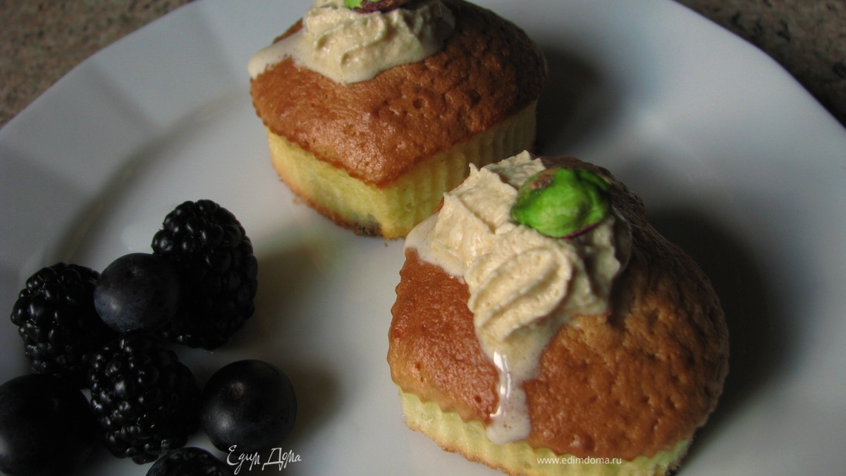 Кексики "Фисташковые сердечки"