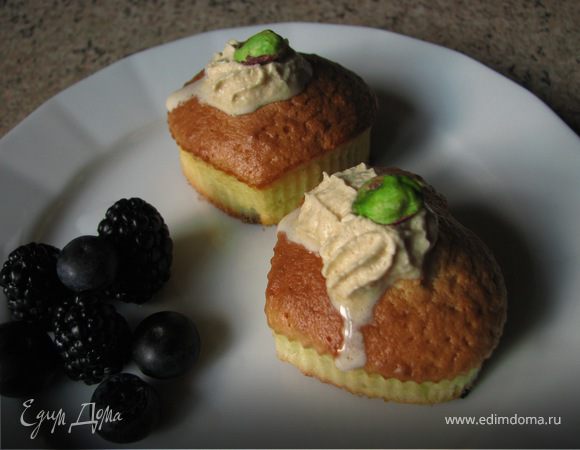 Кексики "Фисташковые сердечки"