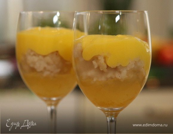 Рисовый пудинг с лимонным кремом Рисовый пудинг с лимонным кремом