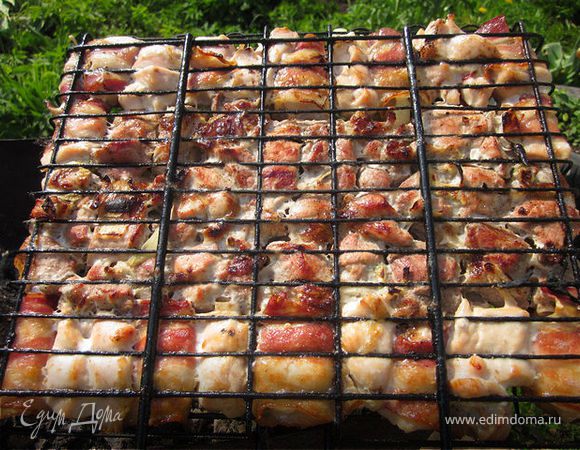 Шашлык из свинины и куриных грудок 