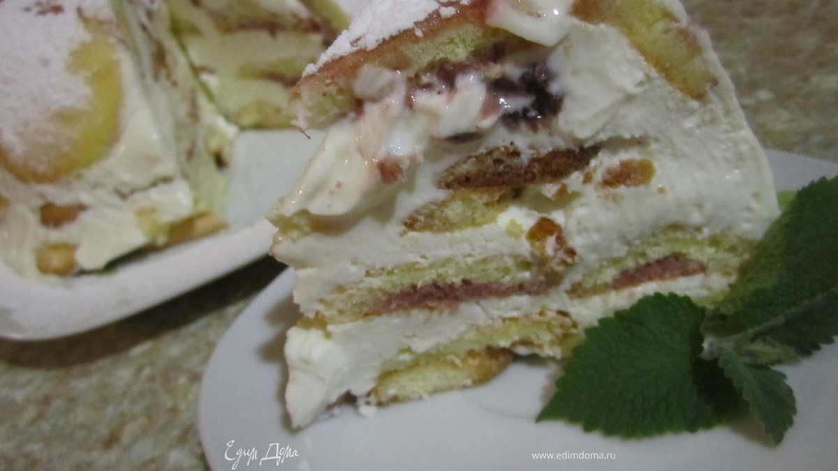 Бистрый творожно-сметанный тортик.
