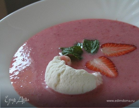 Клубнично-апельсиновый суп